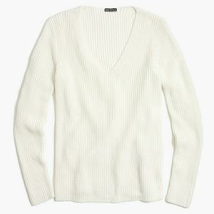 J Crew Cream cotton knit sweater